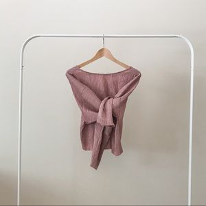 | Topshop | Dusty Pink Long Crop Top | Size 8 |